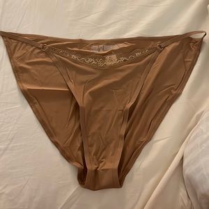 Aerie Microfiber Lace High Cut Bikini Underwear - Cappuccino - NWT - XXL